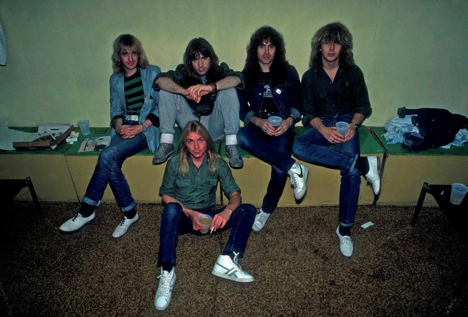 Iron Maiden backstage Chicago 1982. 