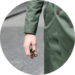 trench manche homme